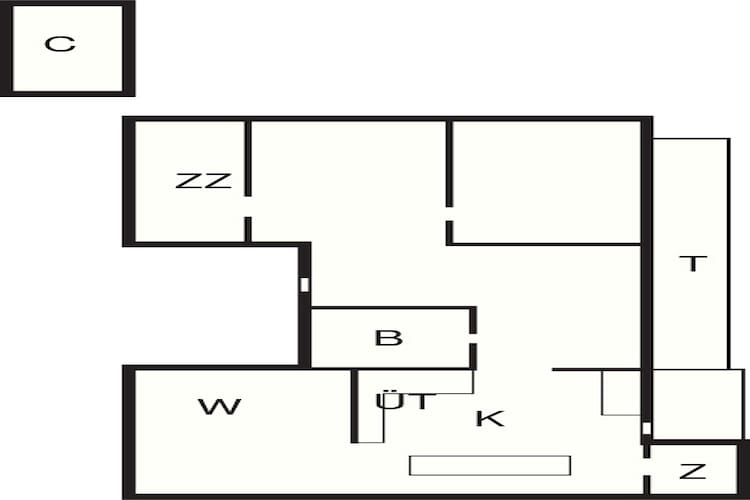 Maison de vacances pour 6 a Blokhus-Plan d'étage