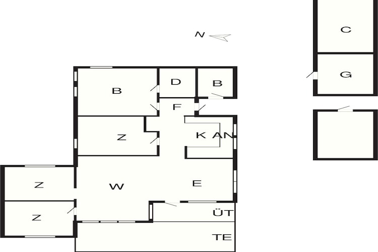 8 Personen vakantie huis in Nakskov-Plattegrond