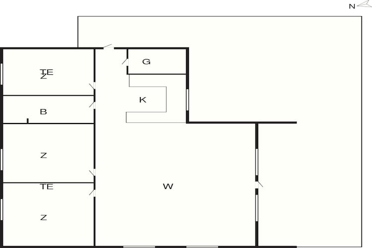 6 Personen vakantie huis in Nørre Nebel-Plattegrond