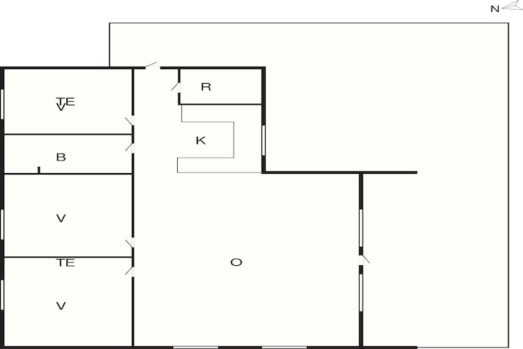 6 Personen vakantie huis in Nørre Nebel-Plattegrond