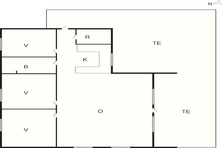 6 Personen vakantie huis in Nørre Nebel-Plattegrond