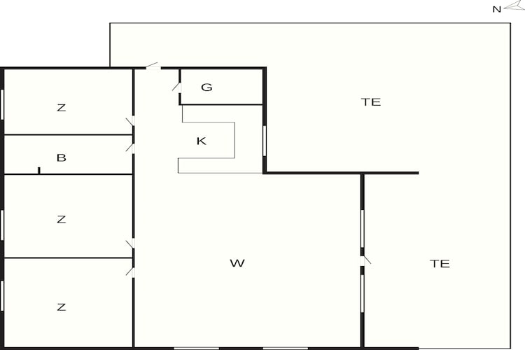 6 Personen vakantie huis in Nørre Nebel - Plattegrond