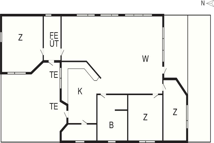 6 Personen vakantie huis in Sæby-Plattegrond