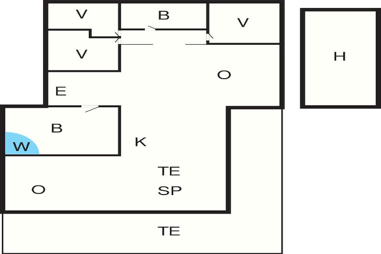 5 star holiday home in Løkken-Floor plan