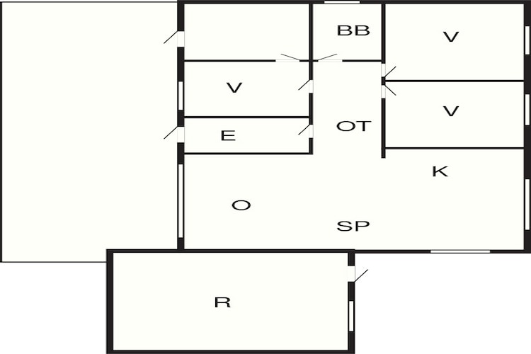 6 person holiday home in Storvorde-Floor plan