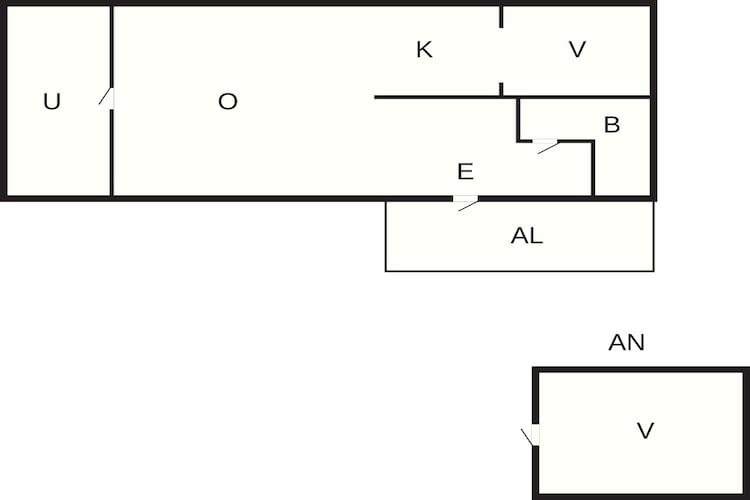 Landelijk toevluchtsoord voor 4 gasten-Plattegrond