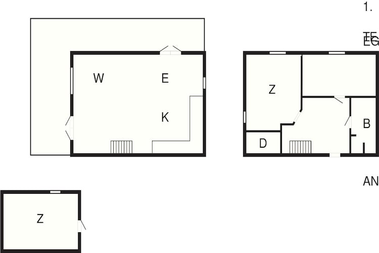 Maison de vacances pour 6 a Grenaa-Plan d'étage