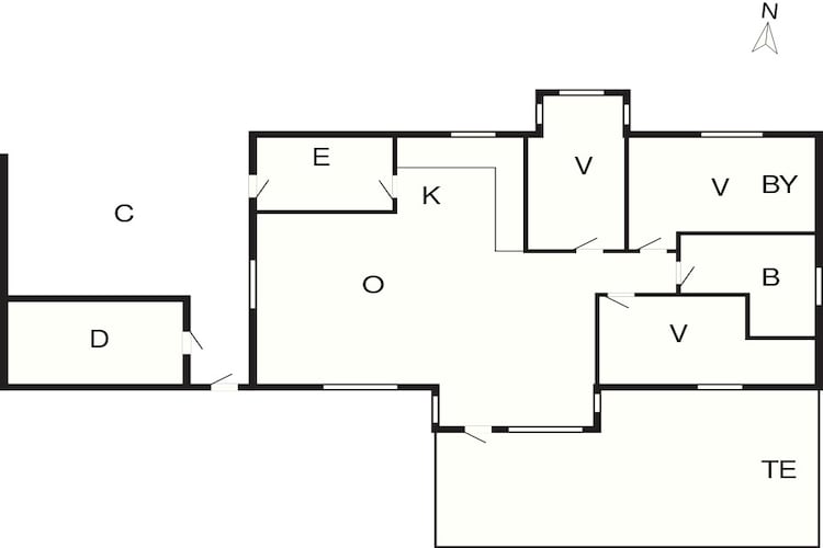 5 Personen vakantie huis in Løkken-Plattegrond