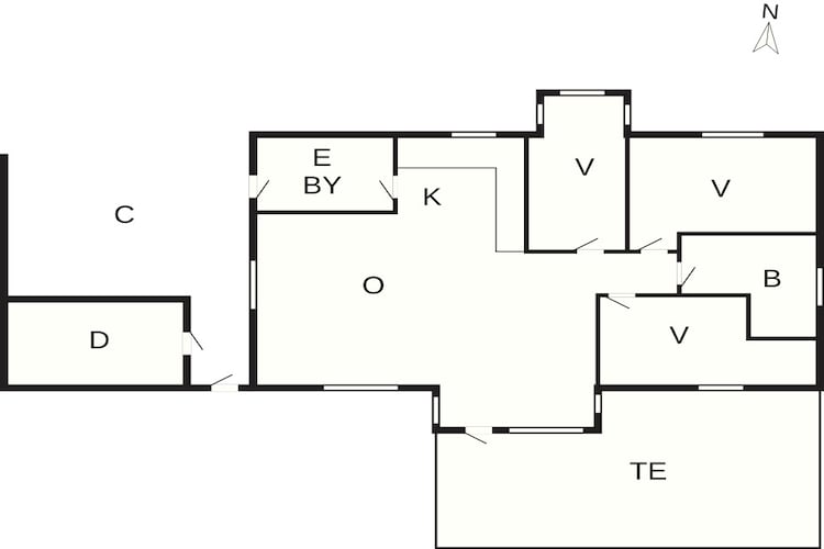 5 Personen vakantie huis in Løkken - Plattegrond