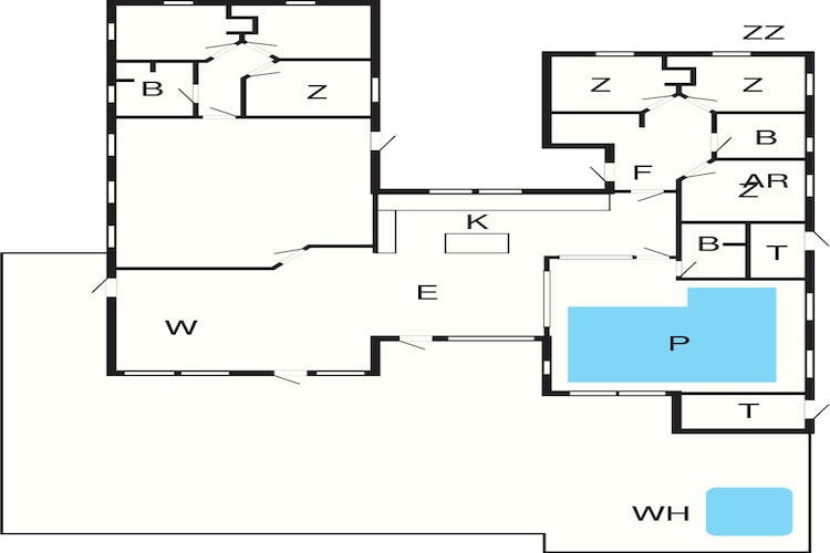 5-sterren vakantiehuis in Henne Beach-Plattegrond