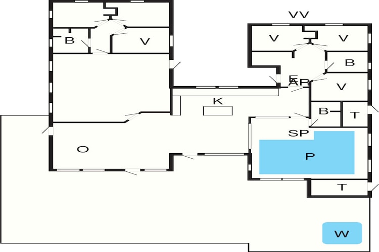 5-sterren vakantiehuis in Henne Beach-Plattegrond