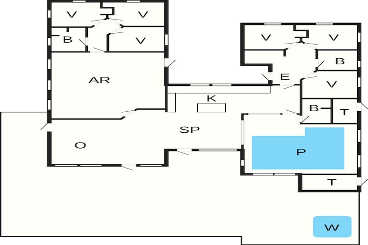 5-sterren vakantiehuis in Henne Beach-Plattegrond