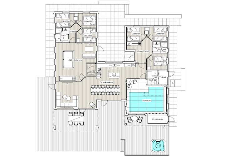 5 sterren vakantie huis in Nørre Nebel-Plattegrond