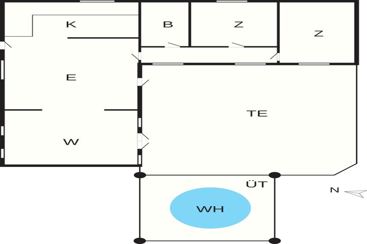6 Personen vakantie huis in Gedser-Plattegrond