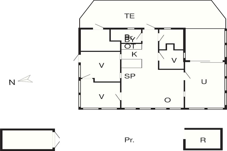 4 Personen Ferienhaus in Børkop-Grundriss