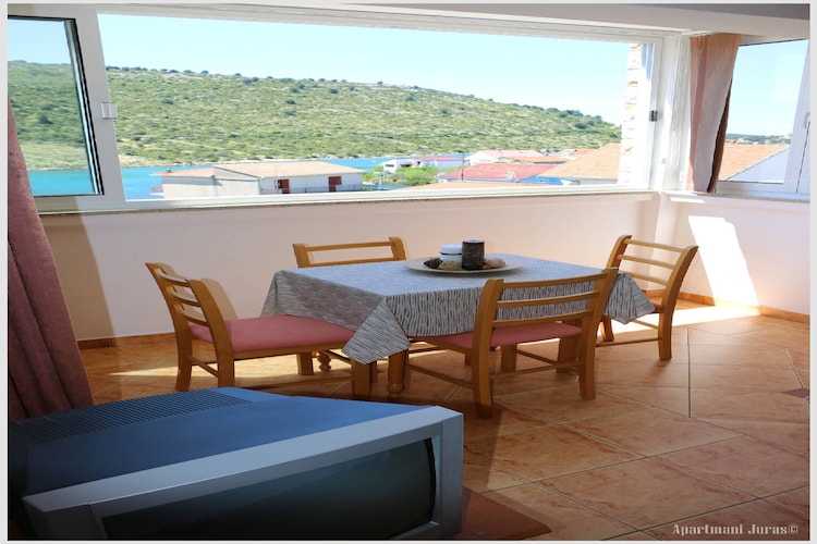 Apartments Juras - Studio Apartment with Sea View (Marija)-Terrace balcony