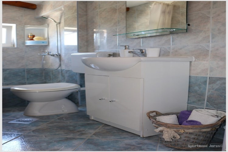 Apartments Juras - Two Bedroom Apartment with Sea View (David)-Bathroom
