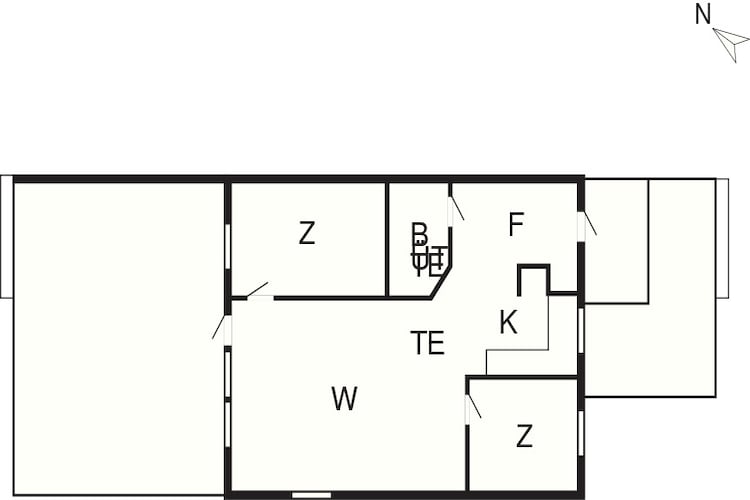Rustig designer vakantiehuis in Læsø-Plattegrond