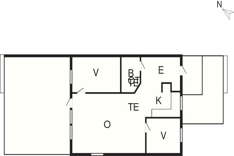 Rustig designer vakantiehuis in Læsø-Plattegrond