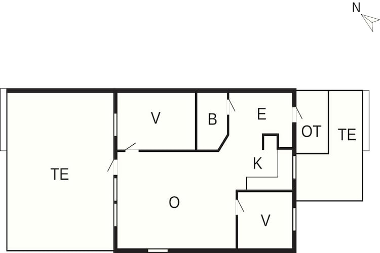 Uitnodigend eilanduitje in Læsø-Plattegrond