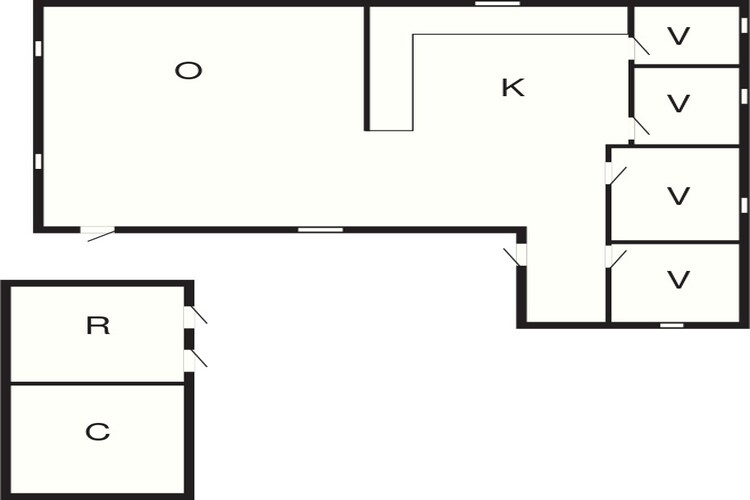 6 Personen vakantie huis in Hals-Plattegrond