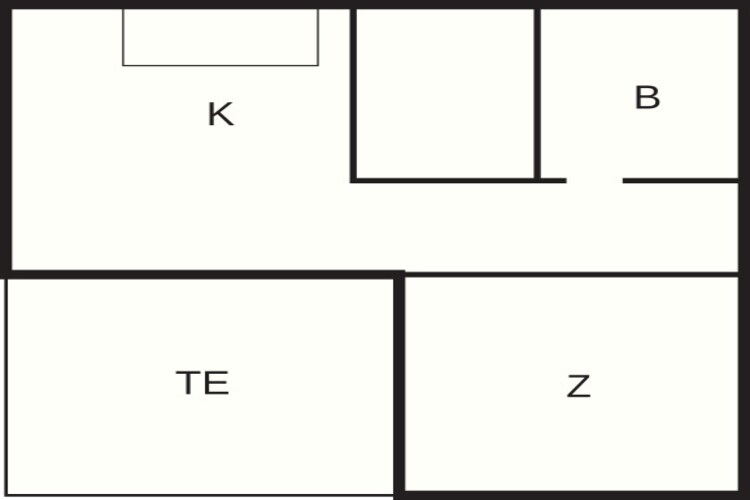 4 person holiday home in Hampen - Floor plan