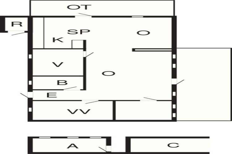 7 Personen vakantie huis in Gedser-Plattegrond