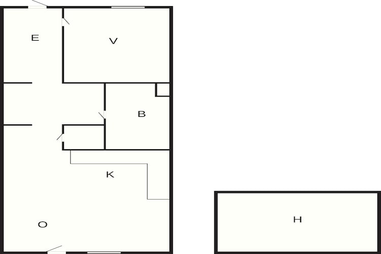 Lägenhet med 2 sovrum-Plan d'étage