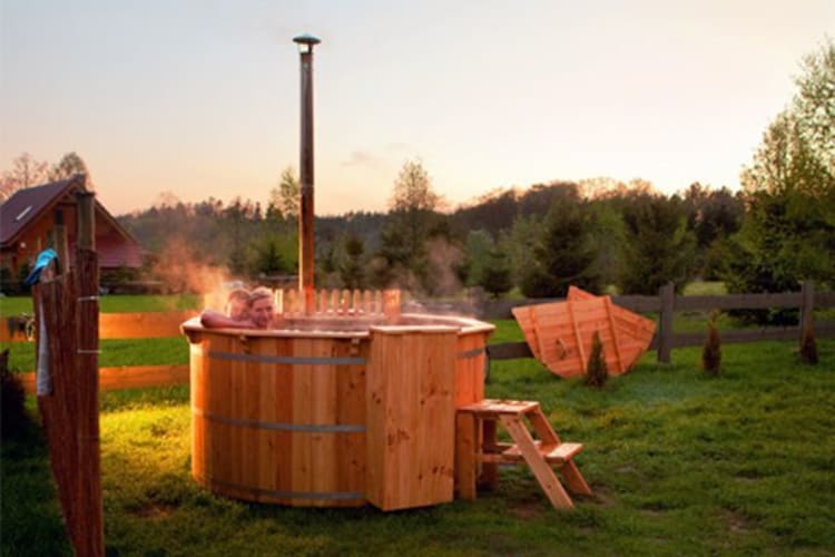 Dom wakacyjny z sauną nad jeziorem-Spa