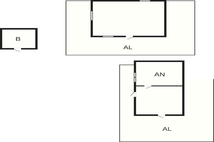 Hut aan zee met privésauna - Plattegrond