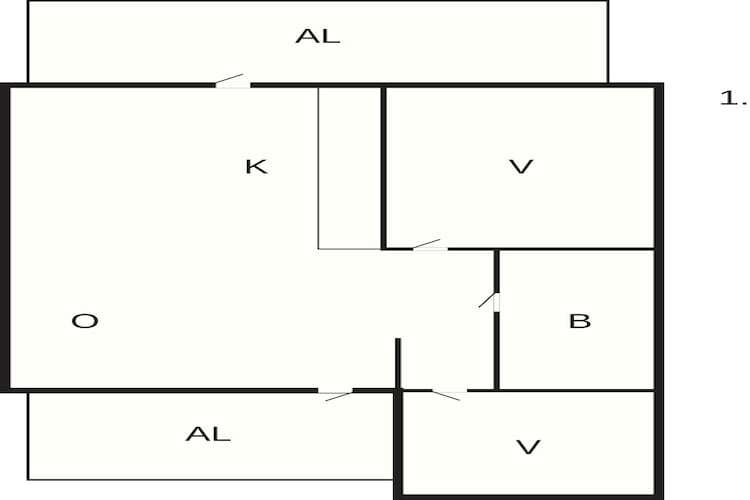 Maison de vacances pour 4 a Köpingebro-Plan d'étage