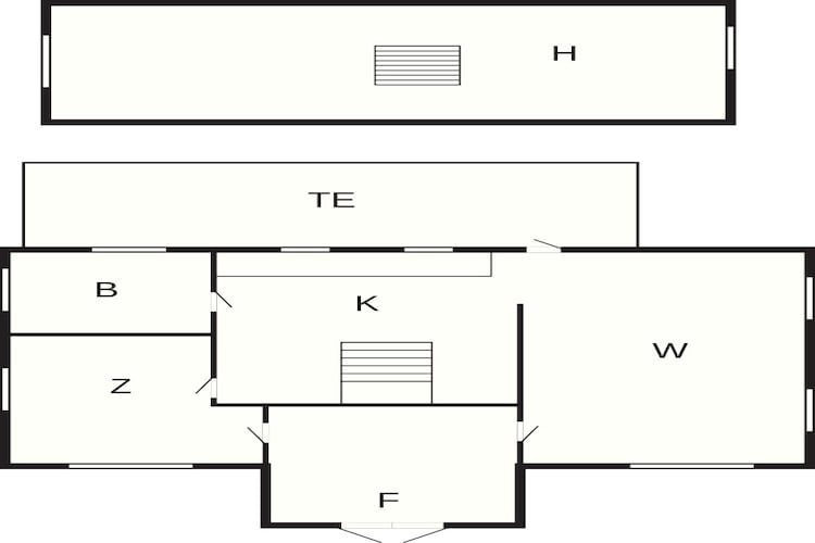 Doppelhaushälfte 210 m vom Strand entfernt-Grundriss