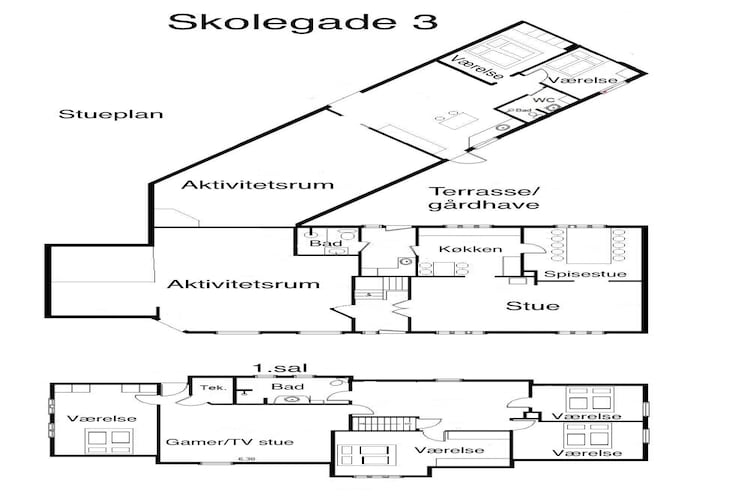 4 sterren vakantie huis in Nørre Nebel-Plattegrond