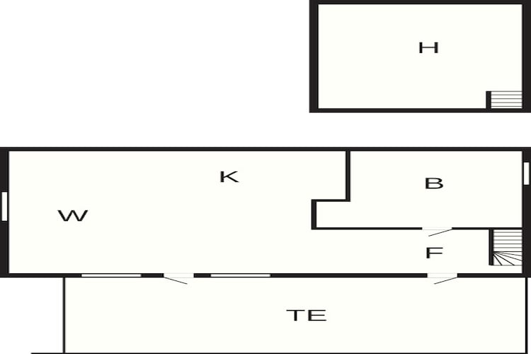 Maison de vacances pour 4 a Grimeton-Plan d'étage