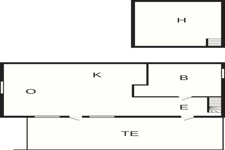 Maison de vacances pour 4 a Grimeton-Plan d'étage