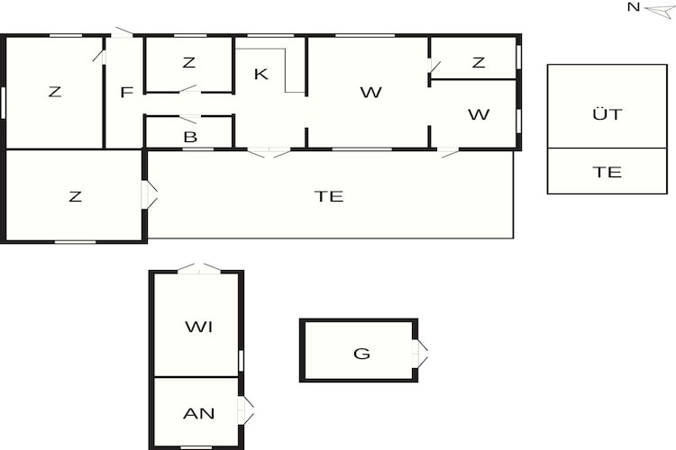 5 sterren vakantie huis in Væggerløse-Plattegrond