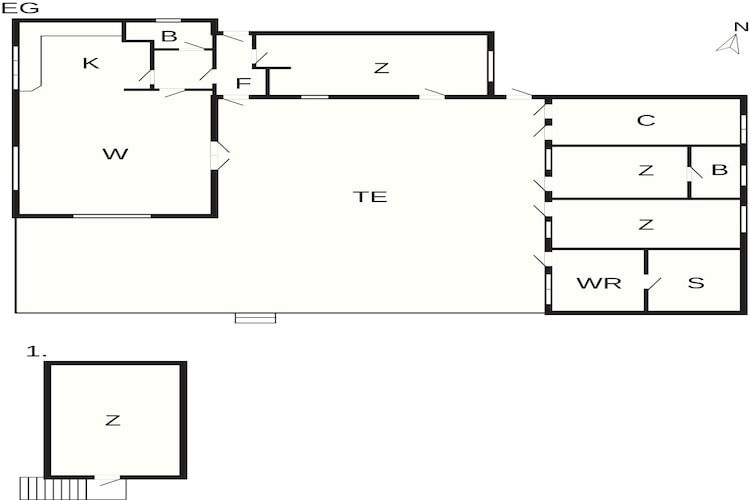 5 Sterne Ferienhaus in Nexø-Grundriss