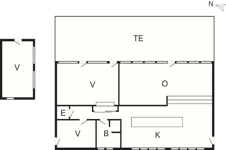 5 Sterne Ferienhaus in Gudhjem-Grundriss