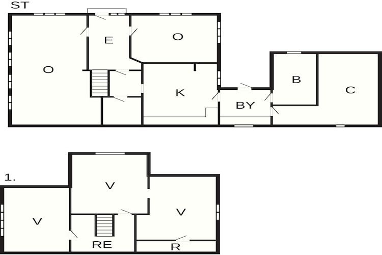 5 sterren vakantie huis in Bælum-Plattegrond