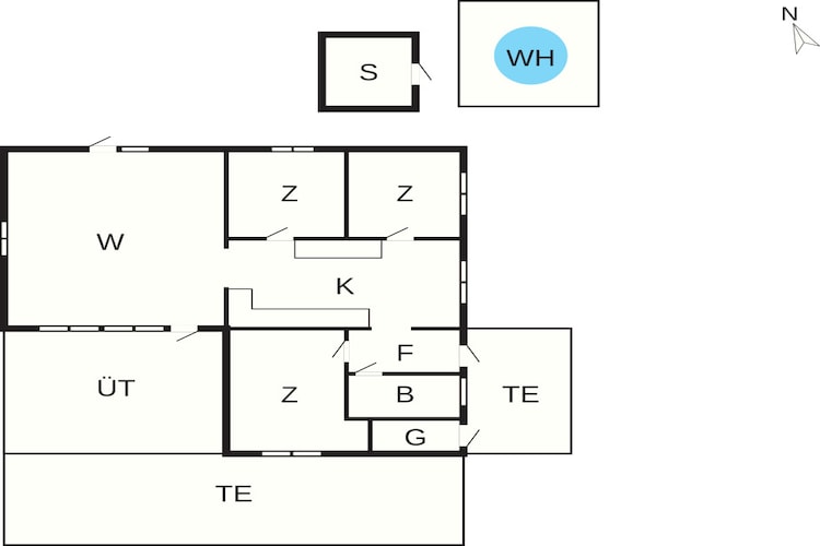 5 Sterne Ferienhaus in Væggerløse-Grundriss
