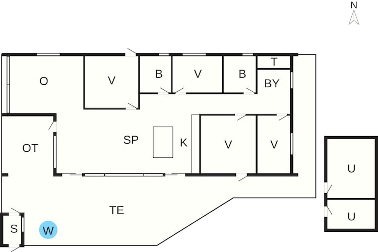 5 sterren vakantie huis in Hals-Plattegrond