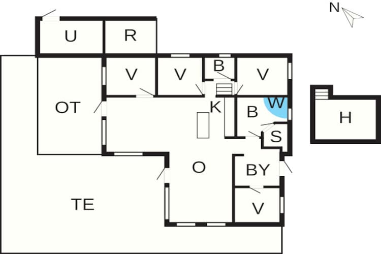 5 sterren vakantie huis in Glesborg-Plattegrond