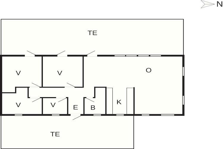 5 Sterne Ferienhaus in Glesborg-Grundriss