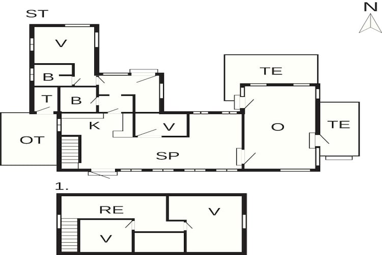 5 sterren vakantie huis in Aakirkeby-Plattegrond