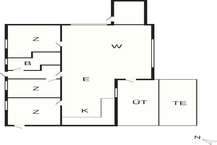 6 Personen vakantie huis in Væggerløse-Plattegrond