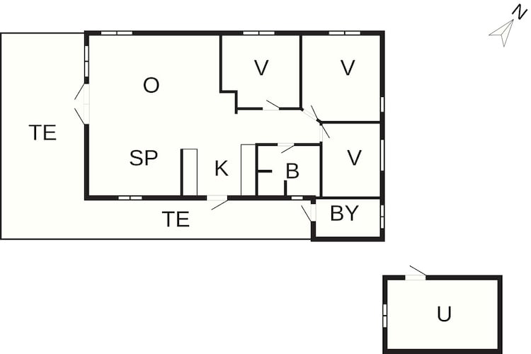 5 sterren vakantie huis in Dannemare-Plattegrond