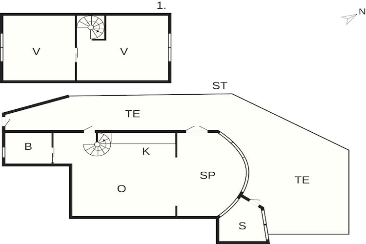 5 Sterne Ferienhaus in Gilleleje-Grundriss