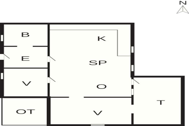 4 Personen Ferienhaus in Hals-Grundriss