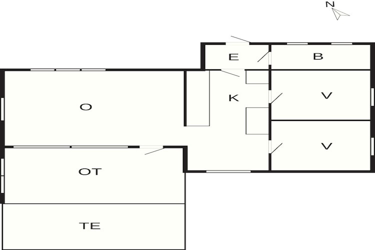 5 Personen Ferienhaus in Eskebjerg-Grundriss