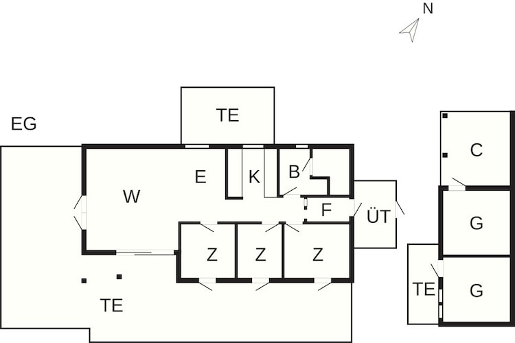 4 Sterne Ferienhaus in Hadsund-Grundriss
